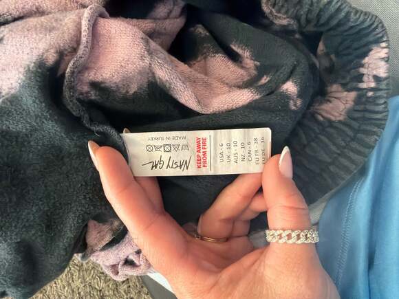 Nasty Gal Pink and Black Tie Dye Jogger Sweatpants - Picture 4 of 4